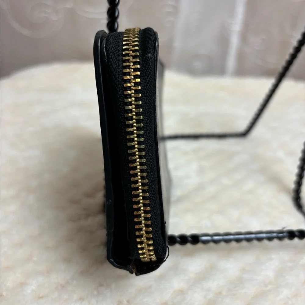 Lodis Black Leather Zip Around RFID Protection Wallet